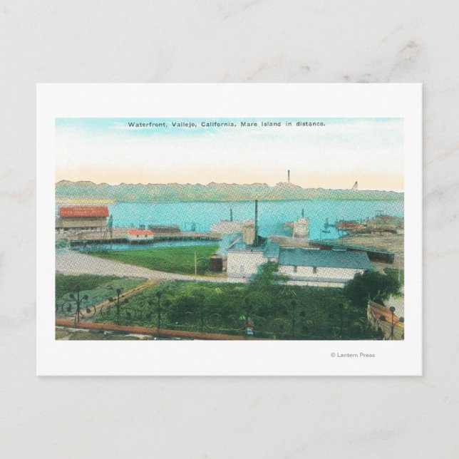 Postal Vista aérea de Vallejo y Mare Islan (Anverso)