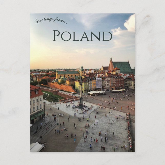 Postal Vista aérea de Varsovia Polonia (Anverso)