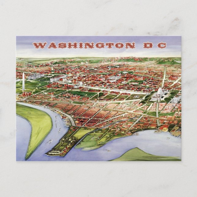 Postal Vista aérea de Washington, D.C. (1901) (Anverso)