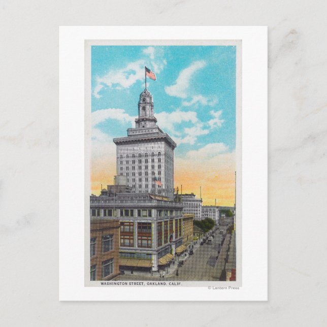 Postal Vista aérea de Washington StreetOakland, CA (Anverso)