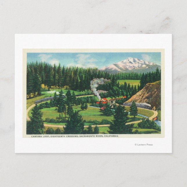 Postal Vista aérea del bucle Cantara, Sacramento (Anverso)