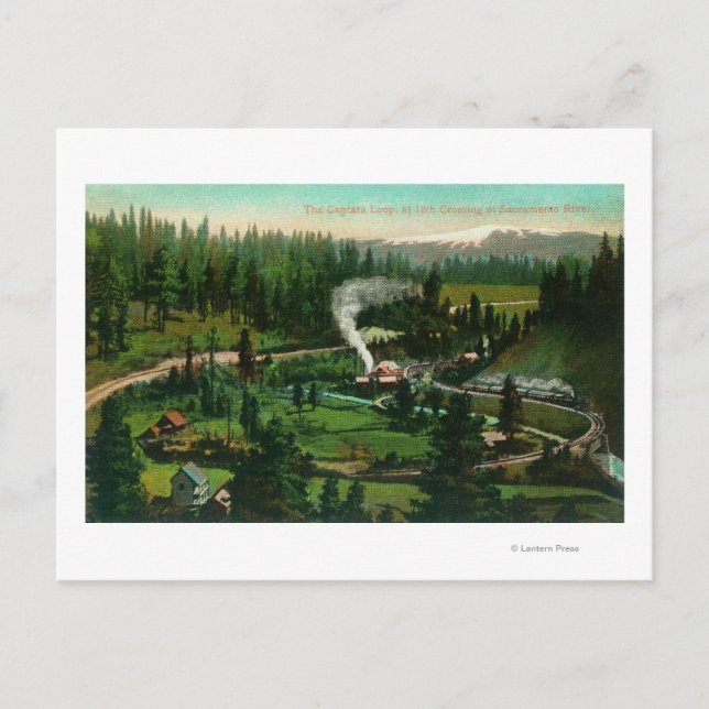 Postal Vista aérea del bucle de Cantara (Anverso)