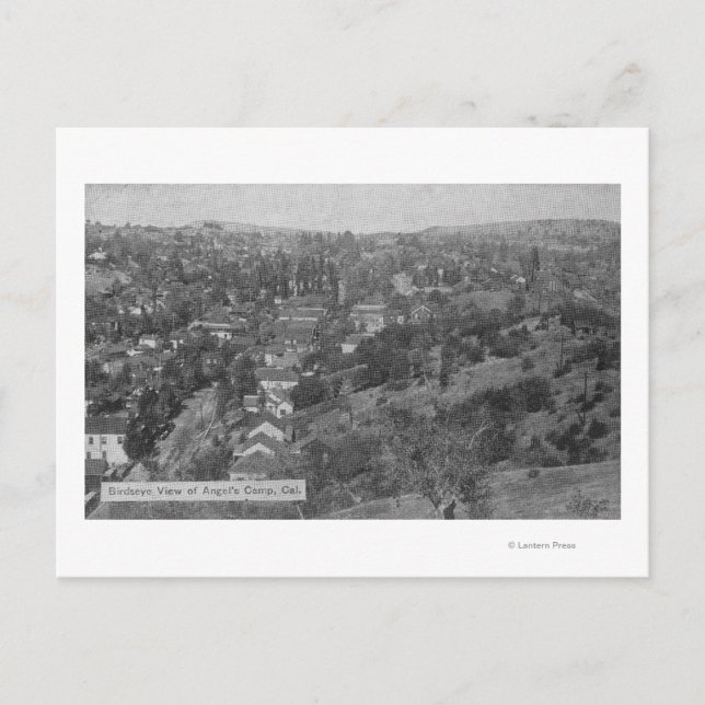 Postal Vista aérea del Campamento de Ángeles, CA (Anverso)