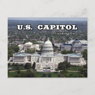 Postal Vista aérea del Capitolio de Estados Unidos en Was