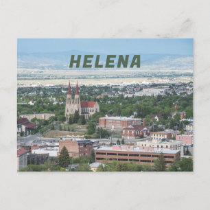 Postal Vista aérea del centro de Helena, Montana