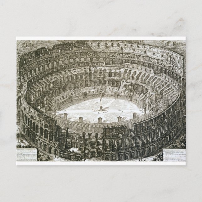 Postal Vista aérea del Coliseo de Roma desde "Views o (Anverso)