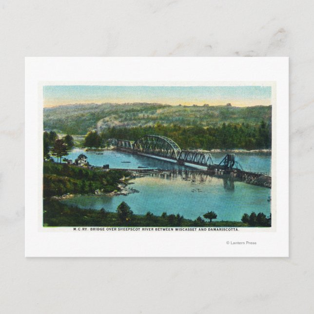 Postal Vista aérea del ferrocarril central (Anverso)