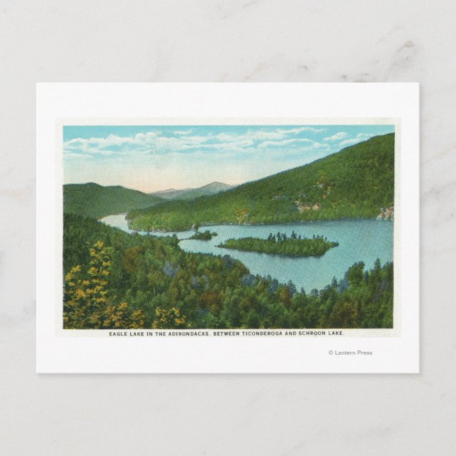 Postal Vista aérea del lago (Anverso)