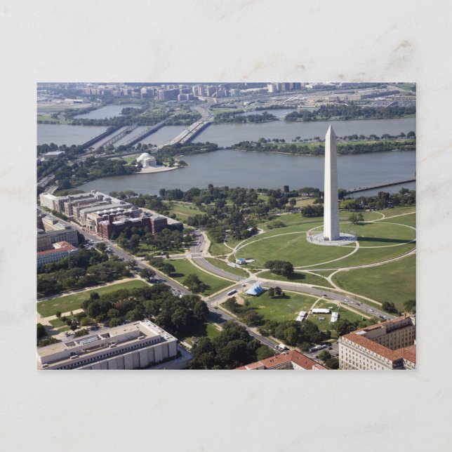 Postal Vista aérea del monumento de Washington (Anverso)