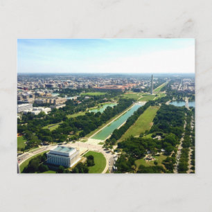 Postal Vista aérea del National Mall y Mon de Washington 