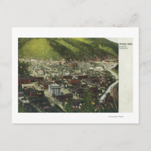 Postal Vista aérea del noroeste de TownWallace,