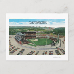 Postal Vista aérea del nuevo estadio del condado de Milwa