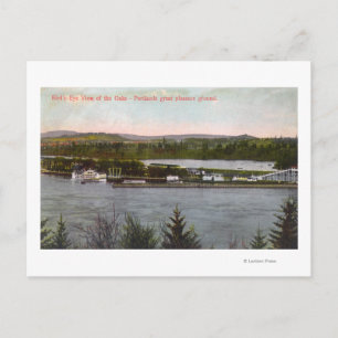 Postal Vista aérea del parque de atracciones Oaks