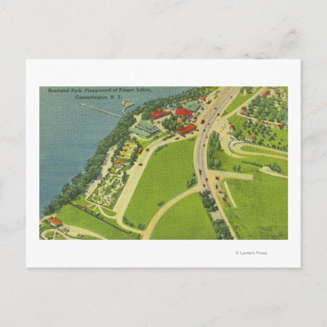 Postal Vista aérea del parque Roseland (Anverso)
