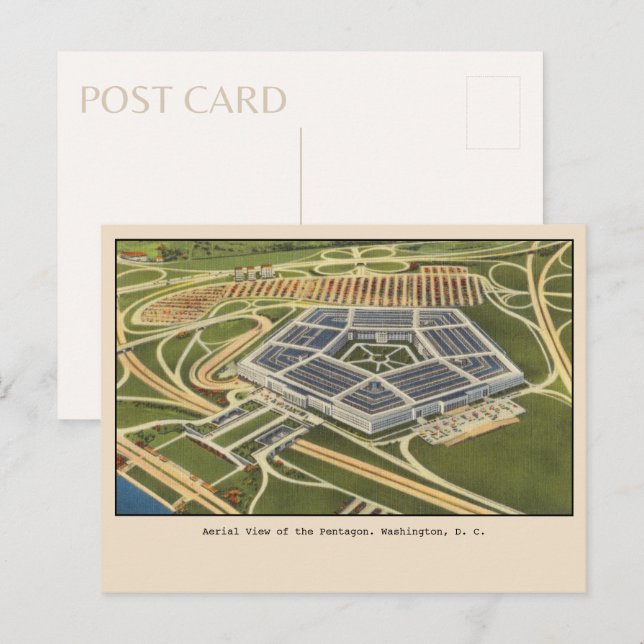 Postal Vista aérea del Pentágono Washington, D.C. (Anverso / Reverso)