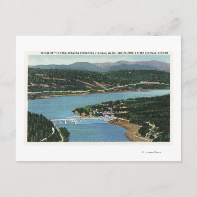 Postal Vista aérea del puente de los dioses (Anverso)