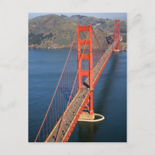 Postal Vista aérea del puente Golden Gate en la