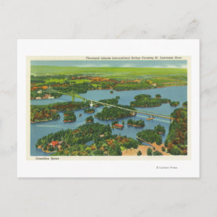 Postal Vista aérea del puente internacional