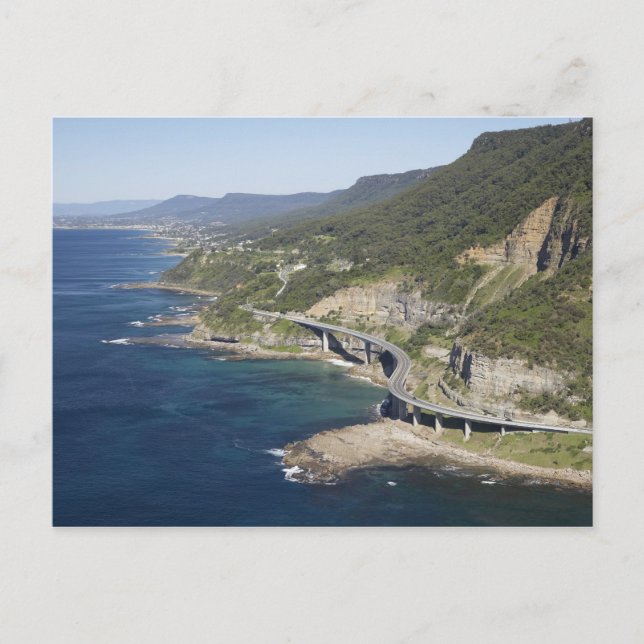 Postal Vista aérea del puente sobre el acantilado marino  (Anverso)