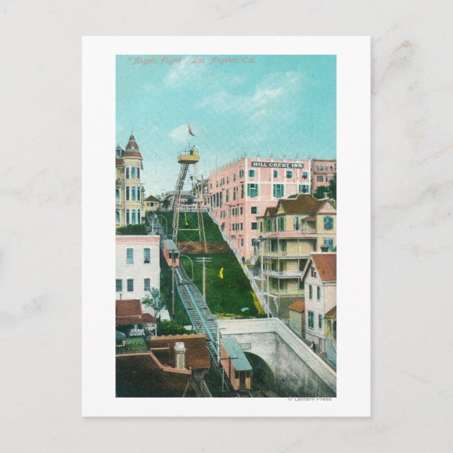 Postal Vista aérea del tranvía de vuelo de Angels (Anverso)
