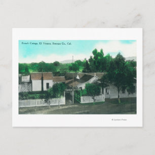 Postal Vista aérea exterior de la cabaña francesa