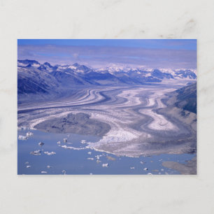 Postal Vista aérea glaciar Lowell, Kluane Nacional