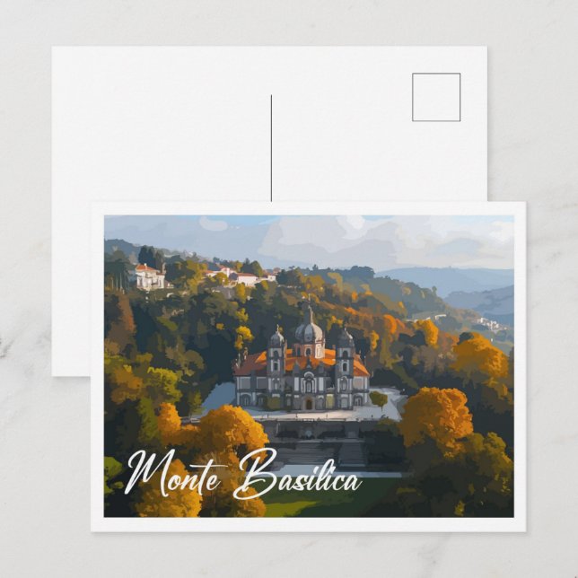Postal Vista aérea Monte Basilica Firenze Italia Viaje (Anverso / Reverso)