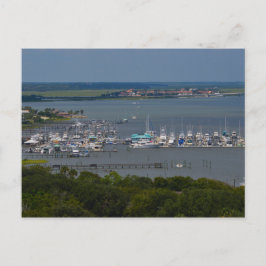 Postal Vista aérea pintoresca de la marina de Florida