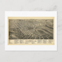 Vista aérea Winston-Salem Carolina del Norte 1891