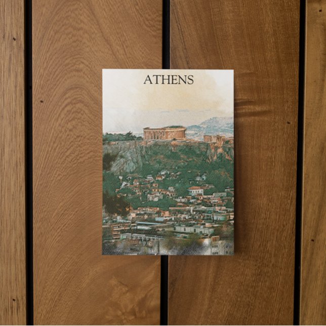 Postal Vista Akropolis de Atenas Grecia (athens greece akropolis postcard)