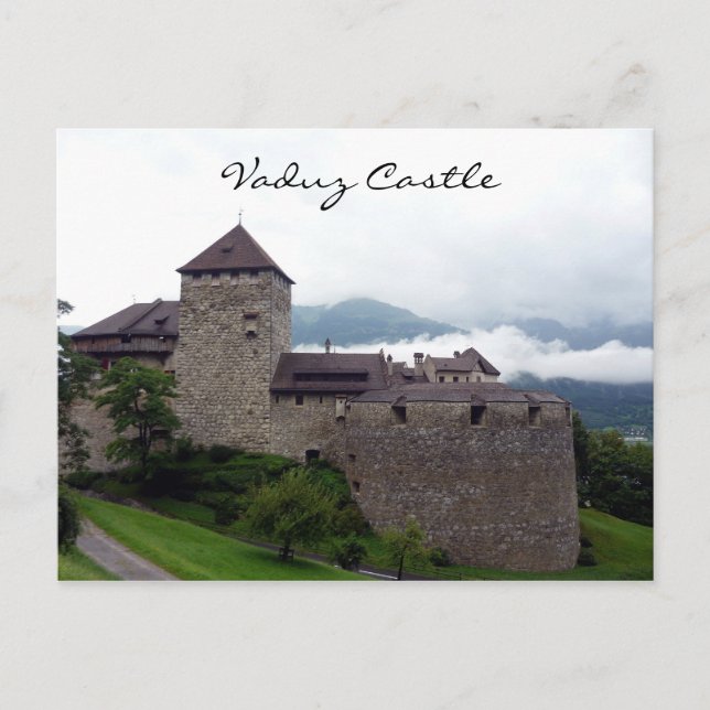 Postal vista al castillo de vaduz (Anverso)