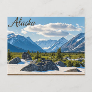 Postal vista al lago alaska