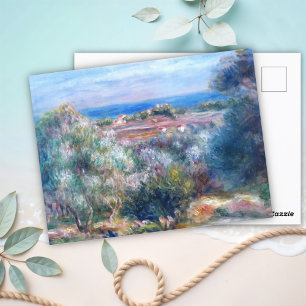 Postal Vista al mar por Auguste Renoir