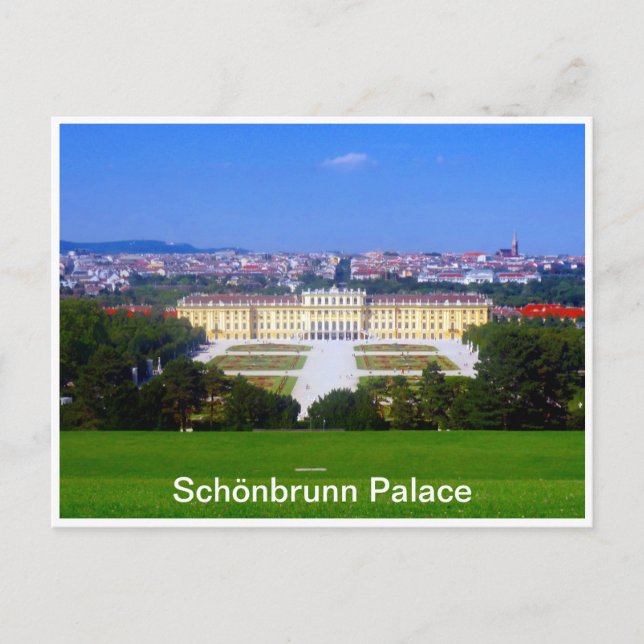 Postal vista al palacio de schönbrunn (Anverso)
