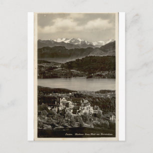 Postal Vista alpina vintage del Kurhaus Sonn Matt en Luze