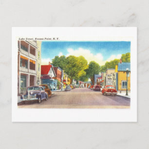 Postal Vista antigua de Rouses Point, Nueva York,