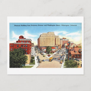 Postal Vista antigua de Wilmington, Delaware,