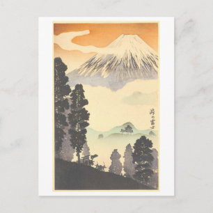 Postal Vista antigua del Mt. Fuji en Japón
