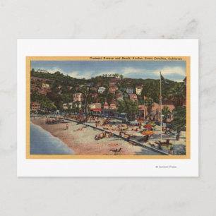 Postal Vista Avalon de la Avenida Crescent. & Beach
