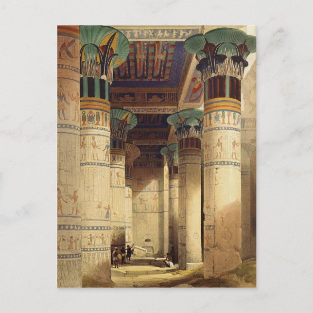 Postal Vista bajo el Gran Portico, Philae (Anverso)