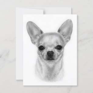 Postal Vista brillante - Arte de Chihuahua pintado a mano