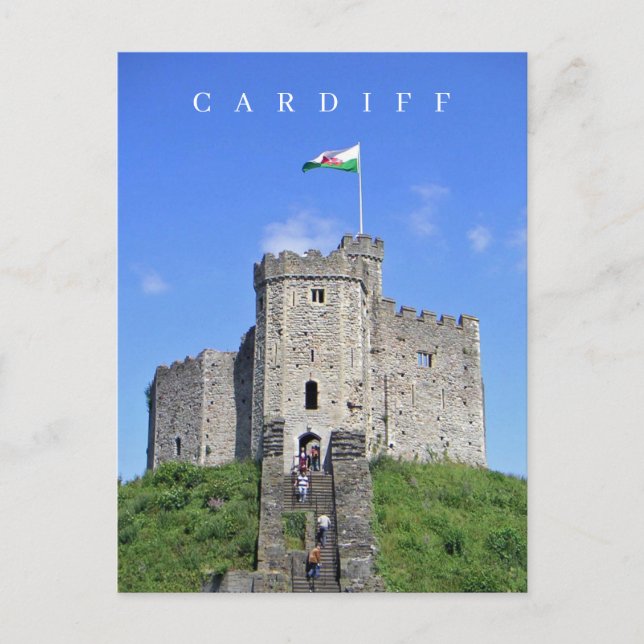 postal vista Castillo de Cardiff (Anverso)