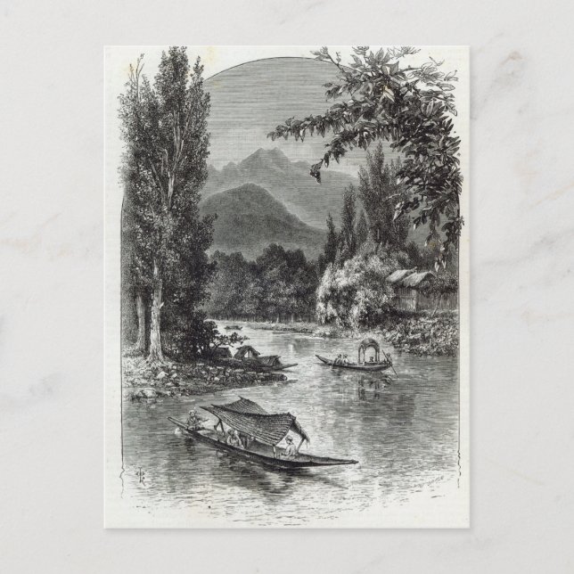 Postal Vista cerca de Serinugur, de 'Leisure Hour', 1888 (Anverso)