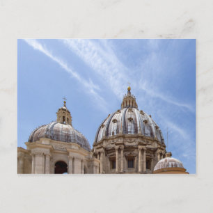Postal Vista cercana de la cúpula de la basílica de San P