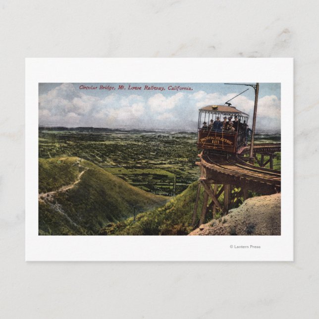 Postal Vista Circular de Puente Pacífico Ferroviario (Anverso)