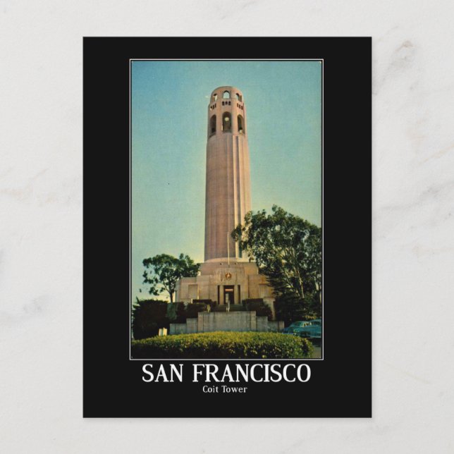 Postal Vista Coit Tower, San Francisco Vintage (Anverso)