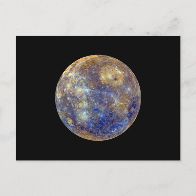 Postal Vista colorida del mercurio (Anverso)