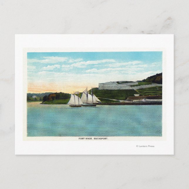 Postal Vista costera de Fort Knox (Anverso)