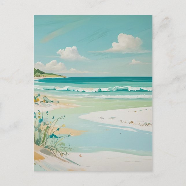 Postal Vista costera tranquila (Anverso)