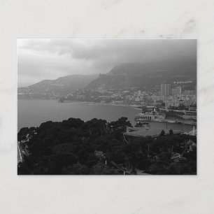 Postal Vista costera vintage de Mónaco Monte Carlo